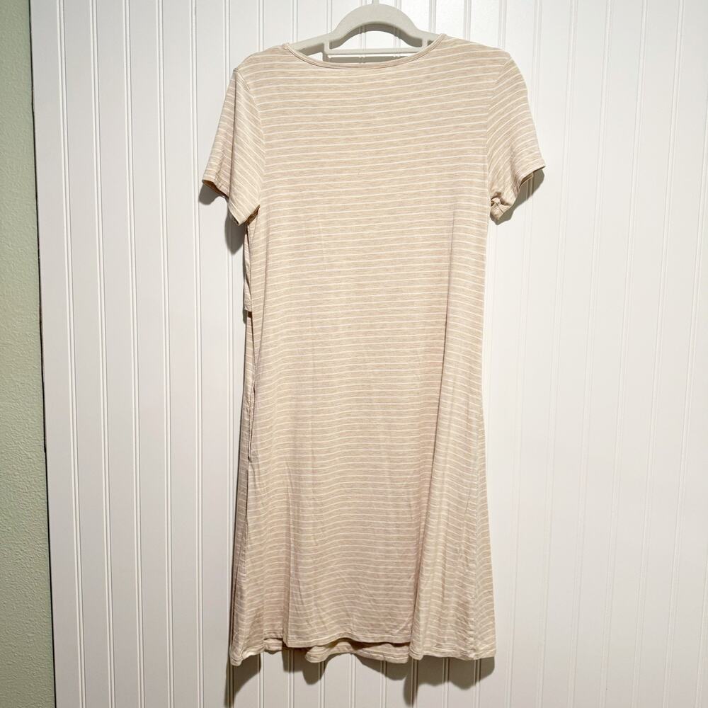 Kindred Bravely Eleanora Bamboo Maternity Nursing Dress Neutral Striped Size S - Picture 6 of 7